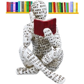 HOWADE Reading Woman Figurine,Pulp Woman Reading Bookshelf Decor-Thinker Style Resin Statue,Abstract Sculptures Collectible Figurines Modern Decor Accents For Teachers' Gift and Office Shelf Desktop