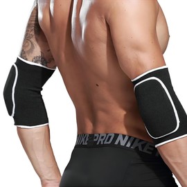 Breathable Elbow Support Sponge Elbow Pads Protective Elbow Sleeve Volleyball Knee Pads Black Elbow Protectors Elbow Brace Compression Arm Brace Elbow Wraps for Men Women