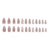 Long Almond Press on Nails Pink False Nails Butterfly False