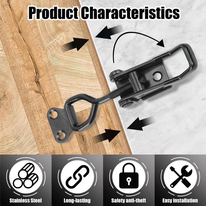 Toggle Latch Clamp 4001, 6 Pack Adjustable Toggle Clamp Latch,