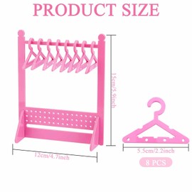 Kukiwhy 2 PCS Acrylic Earring Holder Rack with Mini Hangers,Jewelry Display Stand Ear Studs Organizer Storage For Women Girl