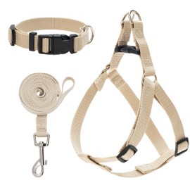 No Pull Dog Harness - Adjustable Step-in Harness & Leash Set for Small, Medium, Large Dogs - Escape Proof Soft Pet Harness for Walking, Training, Hiking, Outdoor Activities