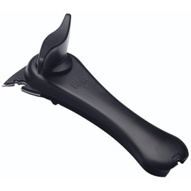 KUHN RIKON 5-in-1 Dosenöffner schwarz, fasst automatisch den Rand der Dose, wenig Kraftaufwand benötigt, öffnet Dosen, Flaschen, Kronkorken und mehr, 18 x 9.5 x 6.3 cm