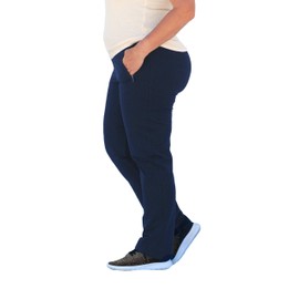 SCR SPORTSWEAR 28"/30"/32"/34"/36" Inseam Women's Soft Pull-on High Waist Slimming Casual-Athletic-Yoga Pants Straight Leg Sweatpants XS-5X (3X (W) x 32L-K163, Navy)