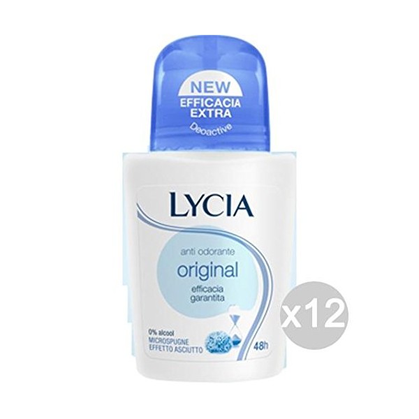 Set of 12 Lycia (Band) Deodorant Roll-On Original Neutral 5309 Care and Hygiene for the Body