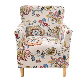 CRFATOP Printed Mid Century Modern Banquet Armchair Slipcover 1 Piece Accent Chair Covers with Arms Soft Chair Slipcovers for Living Room Arm Chair Furniture Protector Office Reception Reading,41