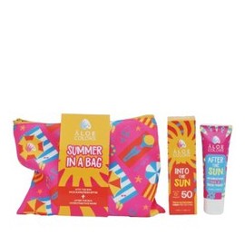 Aloe Colors Summer in Bag Into the Sun Face Sunscreen SPF50, 50ml & After the Sun Hydrating Leave-On Face Mask, 50ml