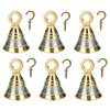 UAPAN Brass Pooja Bell with J Hook (Pack of 6,