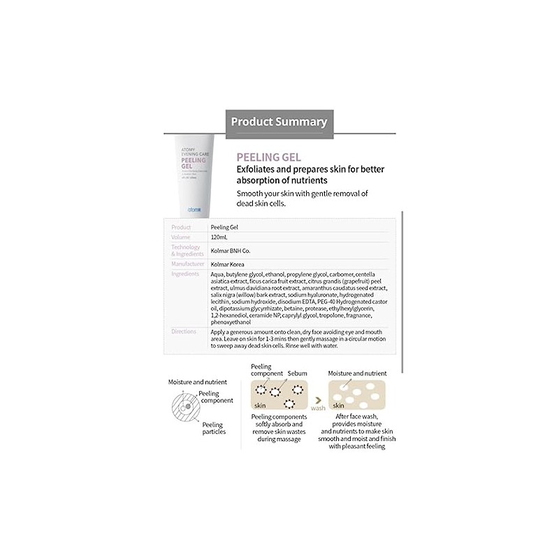 Atomy Peeling gel by ATOMY | Cuidado Sinérgico, Hidratante