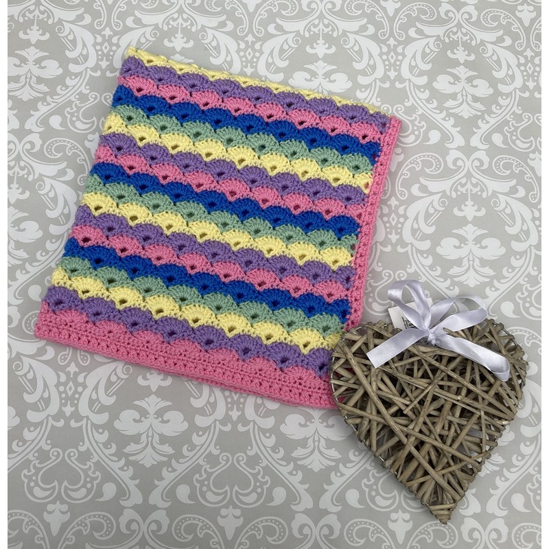 Crochet Pattern for Babies Blanket, Babys Blanket Crochet pattern, Aran