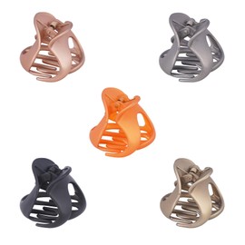 HO2NLE 5 Piece Hair Grips Ladies Hair Clips Acrylic Claw Clips Vintage Hair Crab Irregular Non-Slip Hair Pin Hair Crab Hair Accessories for Women Girls Kids, 5 Colours