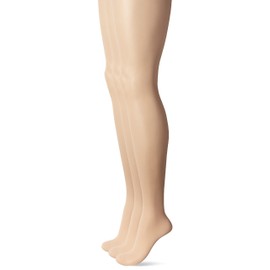 No Nonsense womens Graduated Compression Smart Support Control Top Pantyhose, Bare Bisque - 3 Pair Pack, B