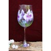Hand Painted Wine Glasses - Orchids Purple (Set of 2)