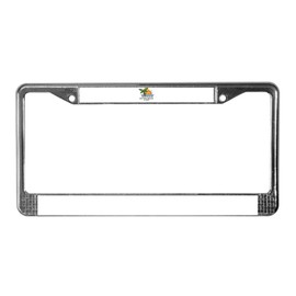 CafePress Florida Daytona Beach Chrome License Plate Frame, License Tag Holder