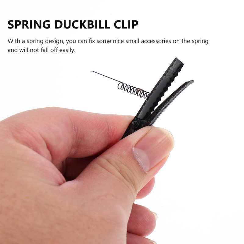 Abaodam 100pcs Duck Bill Clips with Spring Metal Hair Clips