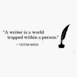 Writer Quote, Victor Hugo Bumper Sticker Vinyl Decal 5 inches