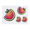 Azeeda 4 x 'Cartoon-Wassermelone' Temporäre Tattoos - Wasserfest, Hautfreundlich &