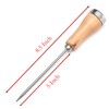 Ice Crusher with Wood Handle, 2 pcs 8.5 Inch Silver
