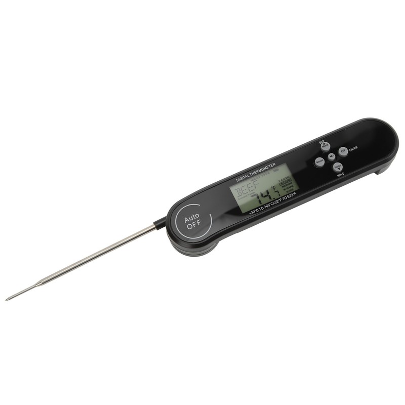 Digital Multifunction Food Thermometer Folding 180° Rotation Probe 22℉572℉ 30℃300℃