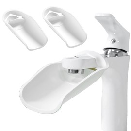 DXIA Pack of 3 Tap Extender, Children's Plastic Tap Extender, Tap Extender, Tap Extender, for Children, Baby, Hands, Washing, Bathroom, White