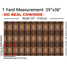 jejeloiu Cow Fur Print Fabric by The Yard Cowhide Print Upholstery Fabric for Chairs, Luxury Western Farm Animal Skin Print Decorative Waterproof Outdoor Fabric, 2 Yard （NO Real Cowhide）