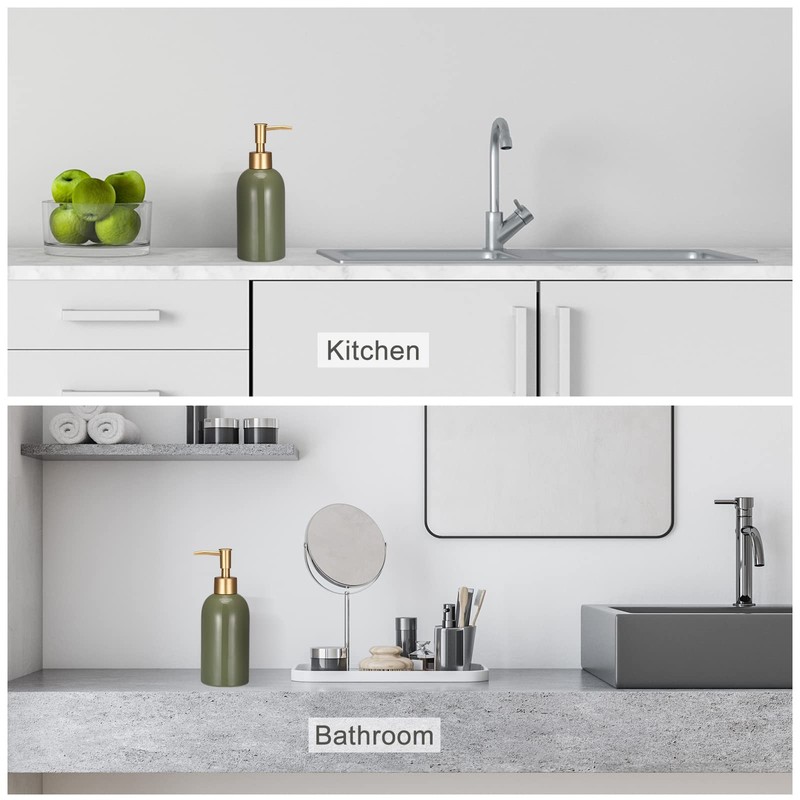 sourcing map Soap Dispenser-14Oz Ceramic Dish Hand Soap Dispenser with