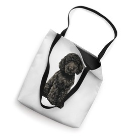 Black Poodle Dog Illustration Tote Bag