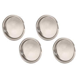 Nuk3y Easy Snap in Closet Door Finger Pull, 2-1/8" , 4 Pack - Color: Chrome