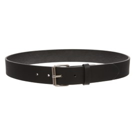 Kids or Extra Small Size Snap On Plain Leather Belt, Black | 25 Inch