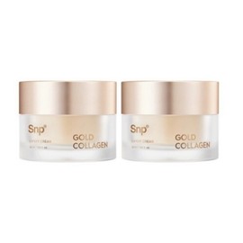 SNP Gold Collagen Expert Cream 50ml x 2 Nourishing Moisturizing Glossy Elasticity Cream Skincare Cosmetics Gift / SNP 골드 콜라겐 엑스퍼트 크림 50ml x 2 영양 보습 윤기 촉촉한 탄력 크림 스킨케어 화장품 선물