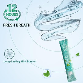 Mouthwash Travel Size Portable Packets to Go, Alcohol & Fluoride Free Fresh Mint MouthwashStrips for Superior Oral Hygiene,30 Individual Disposable Mouthwash Packs(Pack of 30)