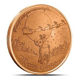 Rudolph the Red Nosed Reindeer 1 oz Copper Round | Brilliant Uncirculated