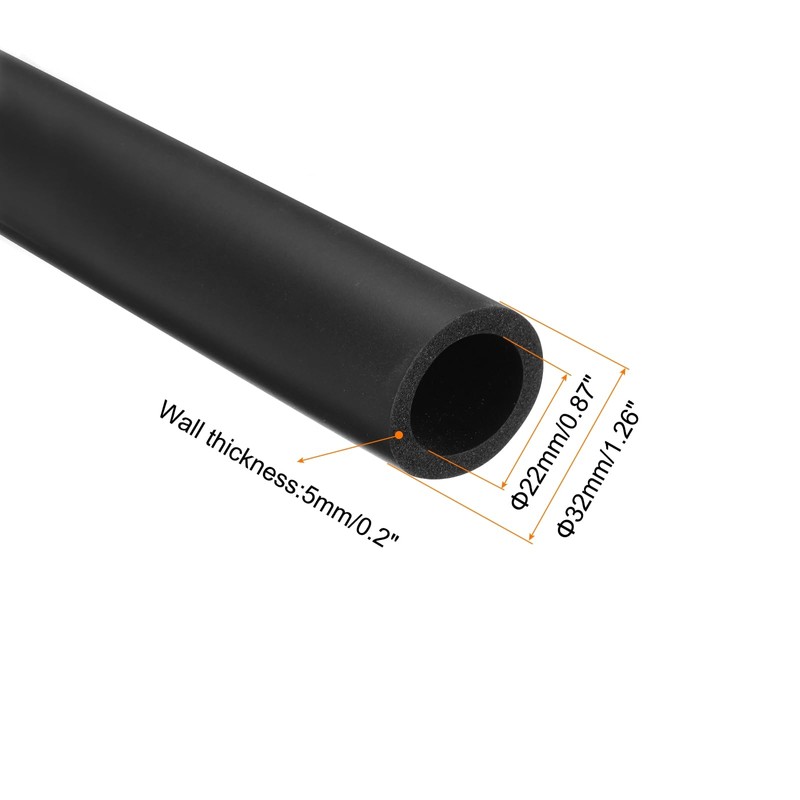 sourcing map 2pcs 3.3ft Pipe Insulation Tube 7/8 inch(22mm) ID