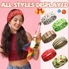 Breathffy 6 Pcs Christmas Headbands for Women Xmas Striped Non