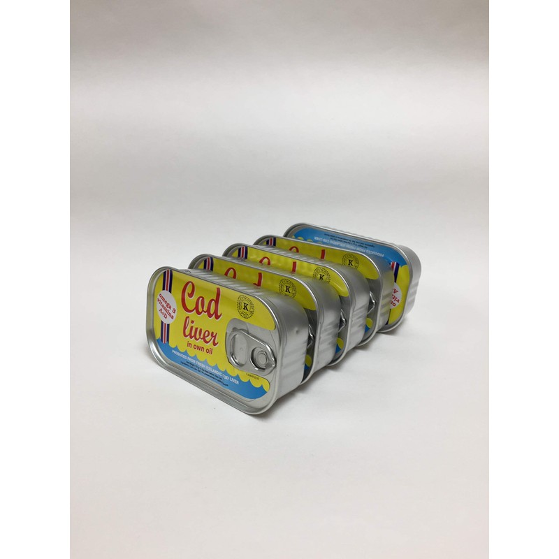 Threeline Icelandic Natural Cod Liver in Own Oil 121g /