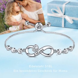 VGWON Mother Gift, Mother's Day Gift Bracelet, Bracelet Gift for Mum, Bracelet for Mum, Birthday Gift for Mum, Sterling Silver, No gemstone
