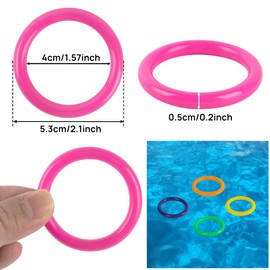 Plastic Rings for Ring Toss - 70PCS Mini Ring Toss Game 2.1 Inch Plastic Carnival Rings Plastic Rings for Kids and Adults for Wedding Ring Toss Game Can Toss Game Pool Ring Toss Game Rainbow