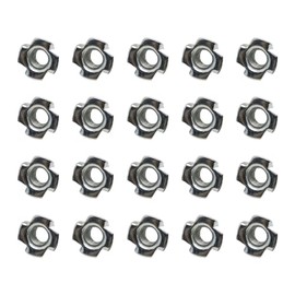 20Pcs M4 Four Pronged T-Nuts Zinc Plated Carbon Steel Claw Nuts Blind Threaded Tee Nuts Four Pronged Threaded Inserts for Woodworking Furniture