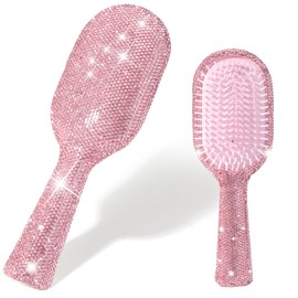 MInovel Sparkling Diamond Hair Brush - Crystal-Encrusted Anti-Static Detangling Brush, Luxury Styling Comb for Women, Wet & Dry Hair, Perfect for Weddings, Birthdays & Gifts