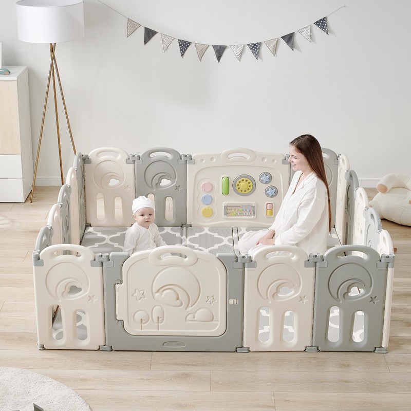 Fortella Cloud Castle Foldable Playpen 4-Panel Extension, 2021 Winter New