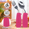 Ehucon Adaptive Utensils Angled Spoon and Fork for Elderly,Hand Tremors