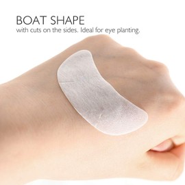 50 Pairs Eye Pads for Eyelash Extension Eyelash Pads Boat Shape Eye Pads Eyelashes Eye Patches Eyelash Extension Pad Accessories Under Eye Pads for Eyelash Extensions Lunamoon (Purple-Boat)