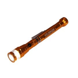 WELDINGER LED Pen Torch Magnetic on Both Sides with Flexible Telescopic Extension 186-590 mm 250 Lumen 50 m Beam Range [Energy Class A]