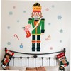 Alipis Window Decorative Sticker Nutcracker Window Sticker Christmas Glass Decal