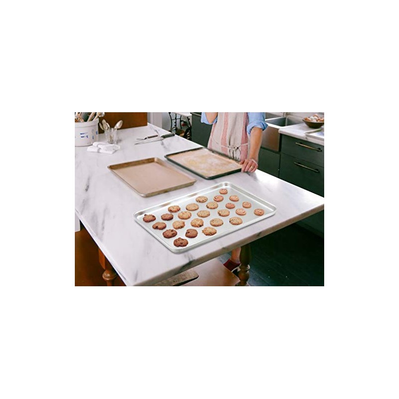 Zodiac Aluminium Baking Tray, Cast Iron, Silver, 36 x 26