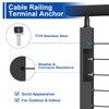 BLIKA 20 Pack 1/8" Black Cable Railing Anchor Terminal, T316