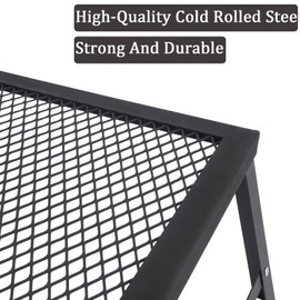 Campfire Grill Grate Over Fire Pit, Folding Campfire Grill Grate Heavy Duty, Fire Pit Cooking Grate for Outdoor Cooking Grill Traveling Picnic