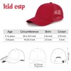 Edoneery Baseball Cap for Kids-Adjustable Washed Cotton Golf Toddler Hat