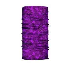 4Trails Bandana Snood Face Mask Windproof Scarf for Outdoor Sports Motorcycle Skiing Running Cycling Winter, Summer, Xmas Christmas All Year Round (S386 Purple Paisley)