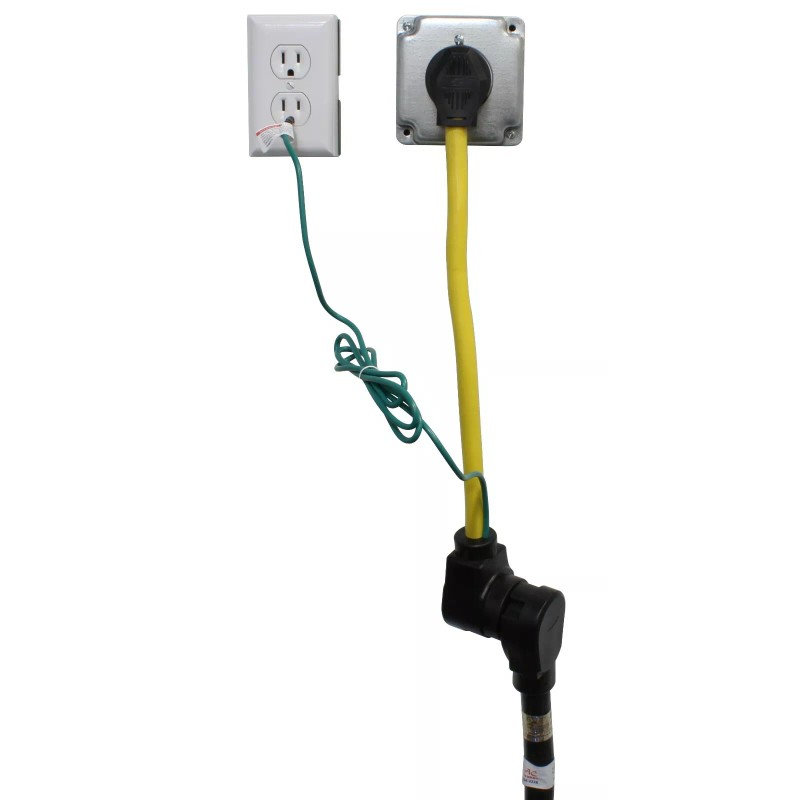 AC WORKS® 50 Amp NEMA 10-50P to NEMA 14-50R Flexible